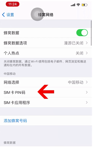 枣庄苹果14维修网分享如何给iPhone14的SIM卡设置密码 