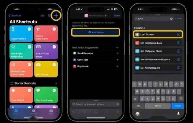 枣庄苹果14锁屏维修店分享iPhone14升级iOS16.4后如何创建锁屏快捷方式 